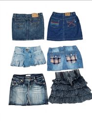 Sexy Girl Y2K Distressed Denim Mini Skirt(VM-163)