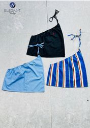 UPCYCLED One Shoulder Tie Tops - EVR0560