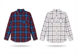 (FV-4221) Branded Button Up Checked Shirts