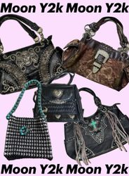 Y2k Gothic Skull Detailed Hand bags *Halloween Spe..