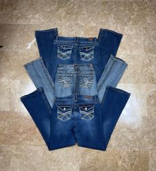 THB00072 Y2K Embroidery Bootcut Jeans – AB Grade