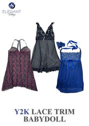 Y2K Lace Trim Baby Doll - EV0048