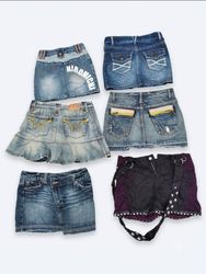 Wholesale Y2K Denim Mini Skirts Set
(VM-194)