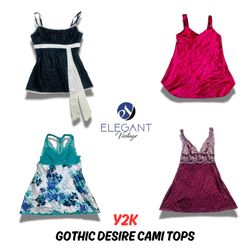 Y2K Gothic Desire Cami Tops - EV0597
