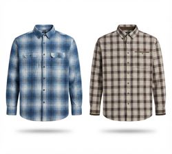 (FV-2459) Flannel Button Up Shirts