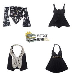 Camisetas Halter Femininas com Apliques