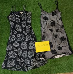 (VW-1027) Vintage 90s / Y2K Floral Dress & Cami Bu..