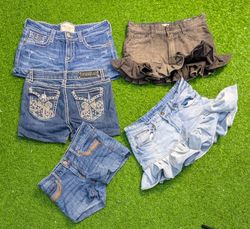 6999 - Upcycled Denim Mini Skirts and Shorts
