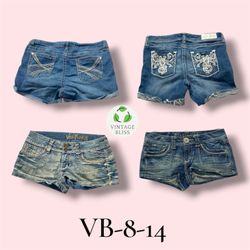 Vente en gros de mini shorts en denim brodés Y2K (..
