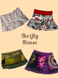 Y2K Women's Patterned Mini Skirts(Th/838)