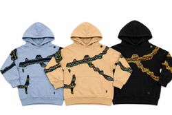 CR2065 Upcycled Patchwork Panel Hoodie