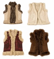 Y2K Afghan Fur Vests