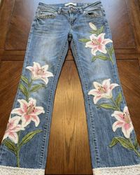 Jeans da donna ricamati Y2K