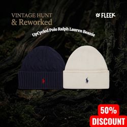 Upcycled Polo Ralph Lauren Beanie