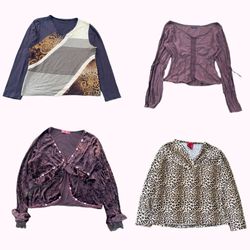 Y2k Women Printed Blouses and Tops Lot B2F-326