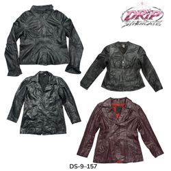 Y2K Retro Faux Leather Jacket Edgy Vintage Outerwe..
