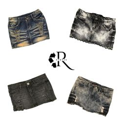 Y2K Unique Denim Mini Skirts RW-2668