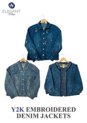 Y2K Embroidered Denim Jackets - EV0044