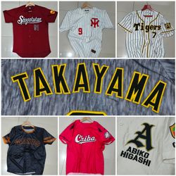 Vintage Baseball Authentic Japanese Sports Jerseys..