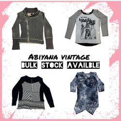 Y2K Grunge Long Sleeve Tops Bundle - Asymmetric Zi..