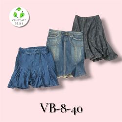 Y2K Vintage Denim Midi Skirt Wholesale Bundle – As..