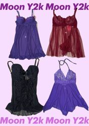 Y2K sheer Lingere Tops mix