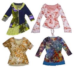 Y2K Abstract Graphic Mesh Tops