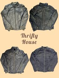 Y2K Vintage Leather Moto Jacket Mix(TH/634)