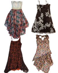 Robes imprimées et unies pour femmes Y2K (TR-1040)