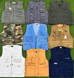 Vintage Utility Multi-Pocket Vests
