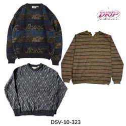 DSV-10-323 Vintage Patterned Knit Sweaters