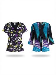 (FV-2382)     90s Y2K Retro Print Tops | Colorful ..
