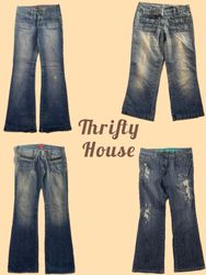 Y2K Flare Blue Jeans(TH/850)