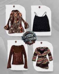 Y2K Grunge Poly Blouse
