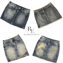 Y2K NYC IT GIRL DENIM MINI SKIRT RE-3636