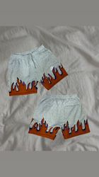 Upcycled Nike Flame Patch Shorts