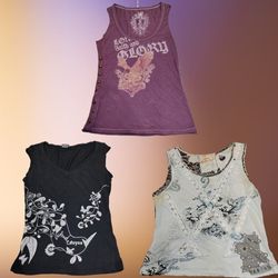 Graphic and Striped Tank Tops