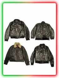 Vintage A-2 Style Black Leather Flight Jacket(YLJ-..