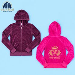 Juicy Couture Zip Up Velour Hoodies