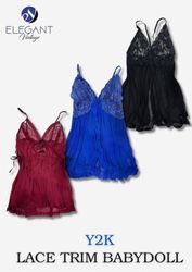 Y2K Lace Trim Baby Doll - EV0038