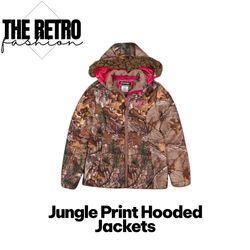 Branded Jungle Print Hooded Camo Jackets.     #656