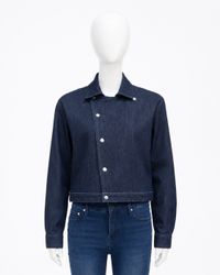 CR2228 UPCYCLED LEVI’S CLEAN DENIM SNAP JACKET