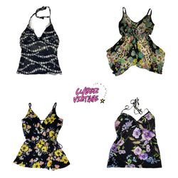 Y2K Fairy Grunge Floral Tops | CyberVintage Collec..