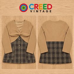 CR2294 Upcycled Casual Long Sleeve Printed Blouses