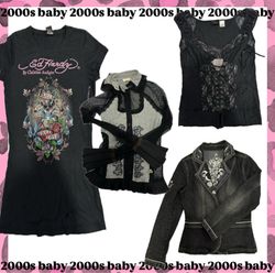 Punk x goth x ed hardy era: tops, dress, jacket-28..