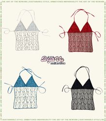 Top in perle riciclati Y2K