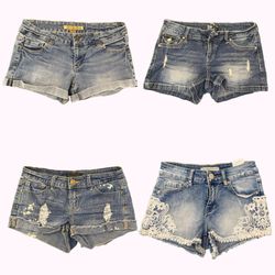Y2k NYC IT GIRL Denim Shorts B2F-345