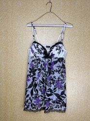 TH333 Lace Trim Sheer Mesh Mini Dress – Lingerie S..