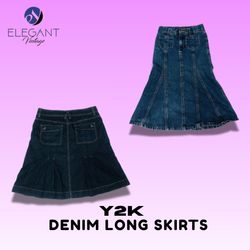 Y2K Denim Long Skirts - EV1462