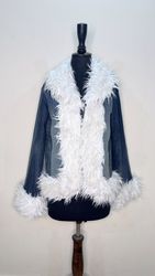 UPCYCLED SHORT AFGHAN COAT